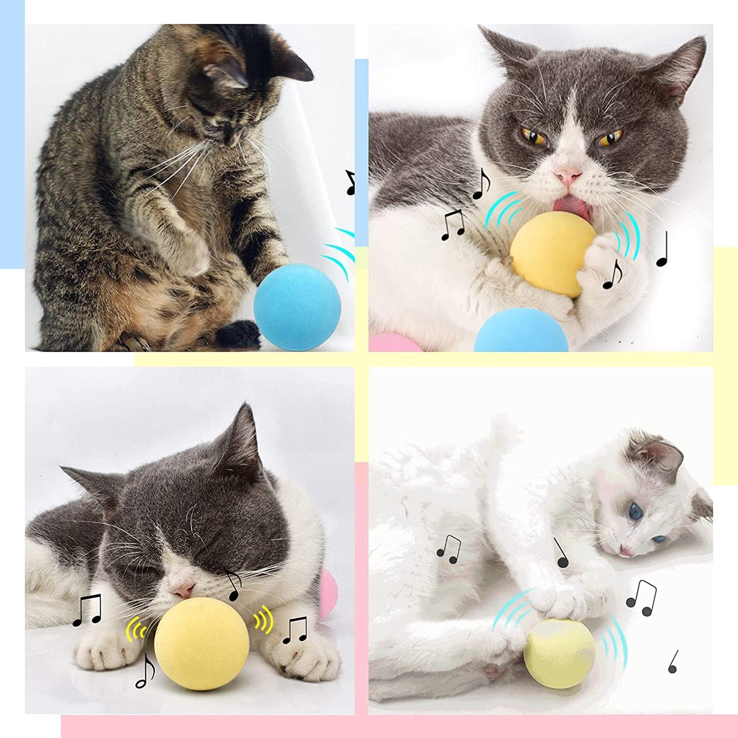 BALLE INTERACTIVE AVEC BRUITS D'ANIMAUX